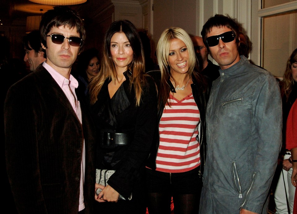 Noel and Sara out with Liam and Nicole Appleton at the 2005 Q Awards