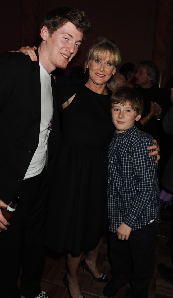 Sarah with her two sons from her first marriage