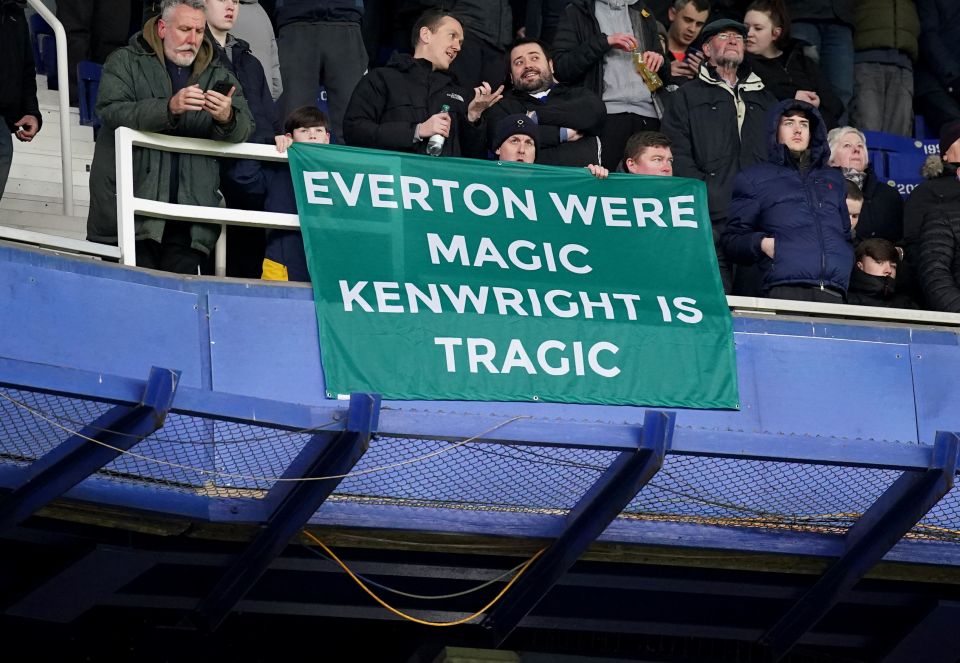 Everton fans' banners weren't going to trouble the Poet Laureate