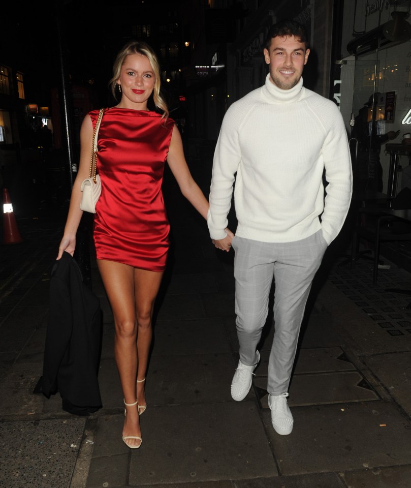 Tasha and Andrew were all smiles as they walked the streets of London last night