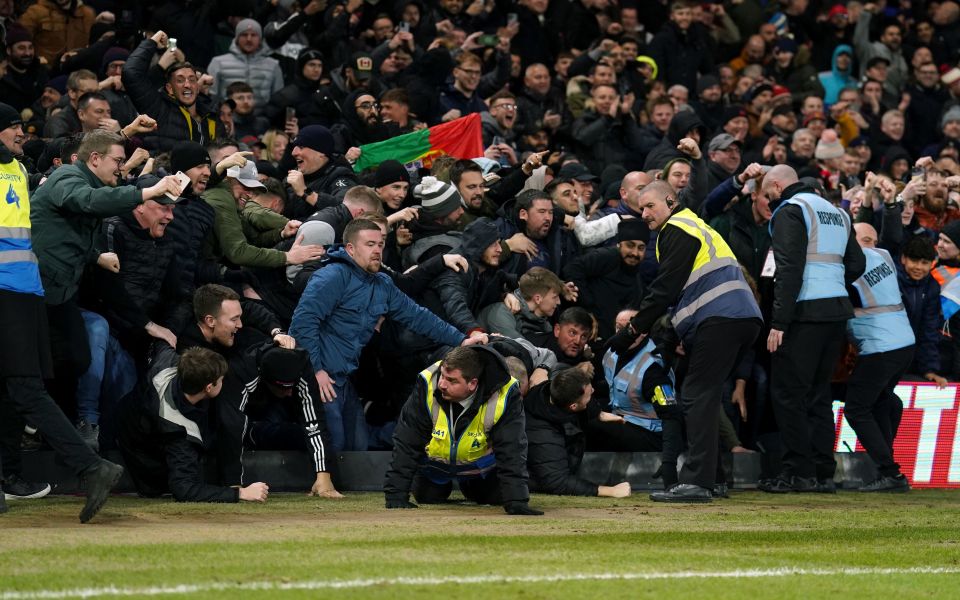 Supporters and stewards were stunned when the barrier collapsed