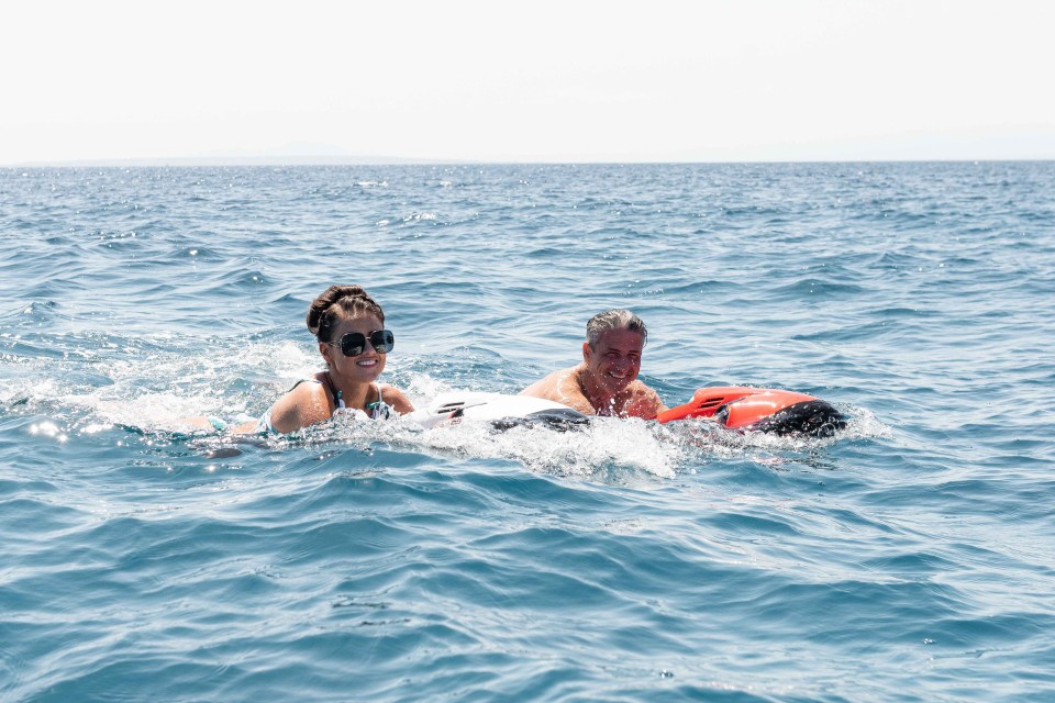 Alfie appears to be enjoying spending time in the water