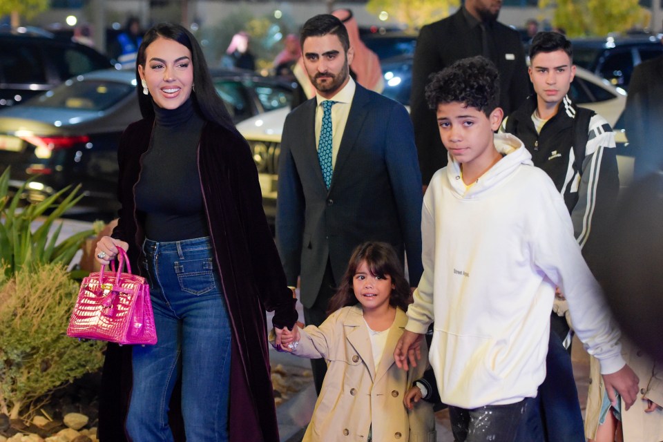 Georgina Rodriguez was in attendance with Ronaldo's family