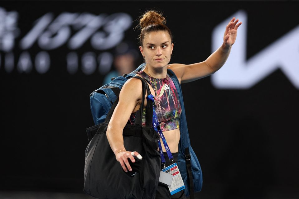 Maria Sakkari was beaten by Zhu Lin