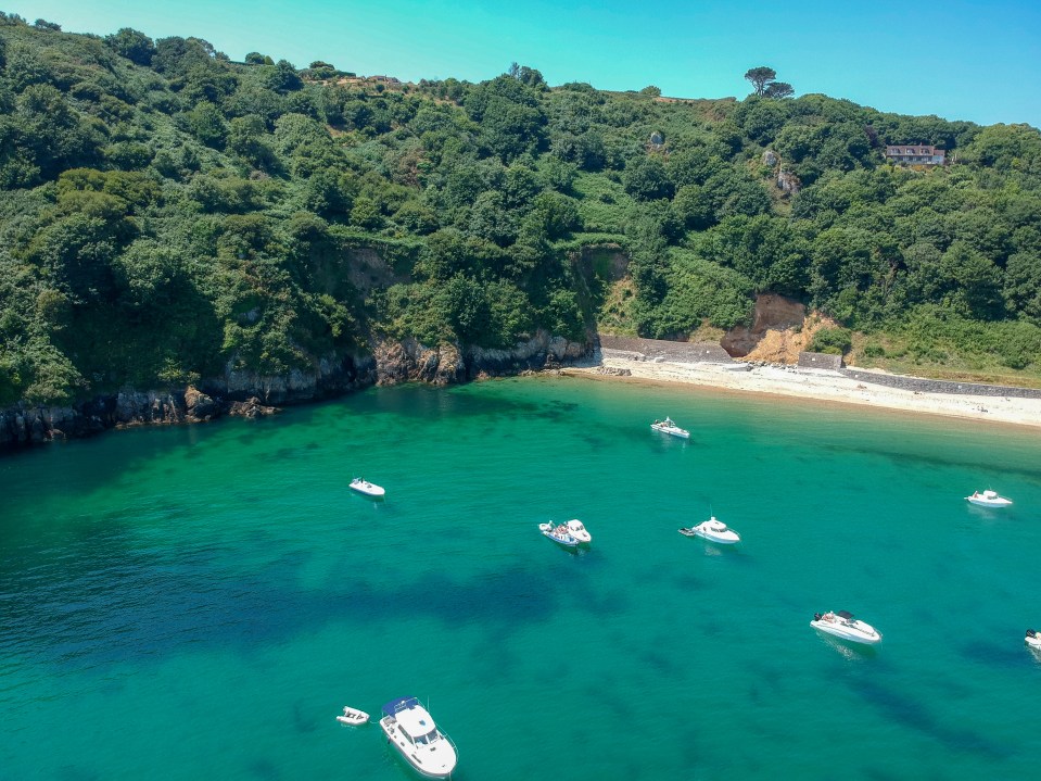 The ferry allowed for a stop-off at Guernsey’s Fermain Bay