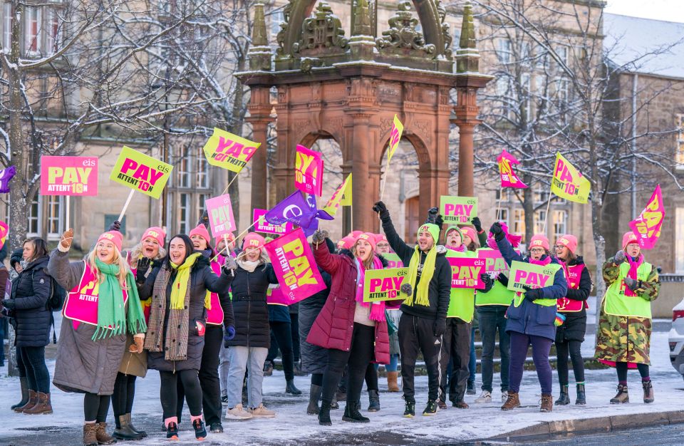 16 days of rolling action by teachers in Scotland began today