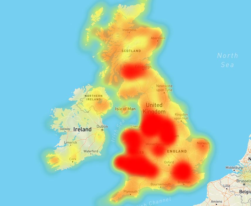 Environet UK have released a heatmap