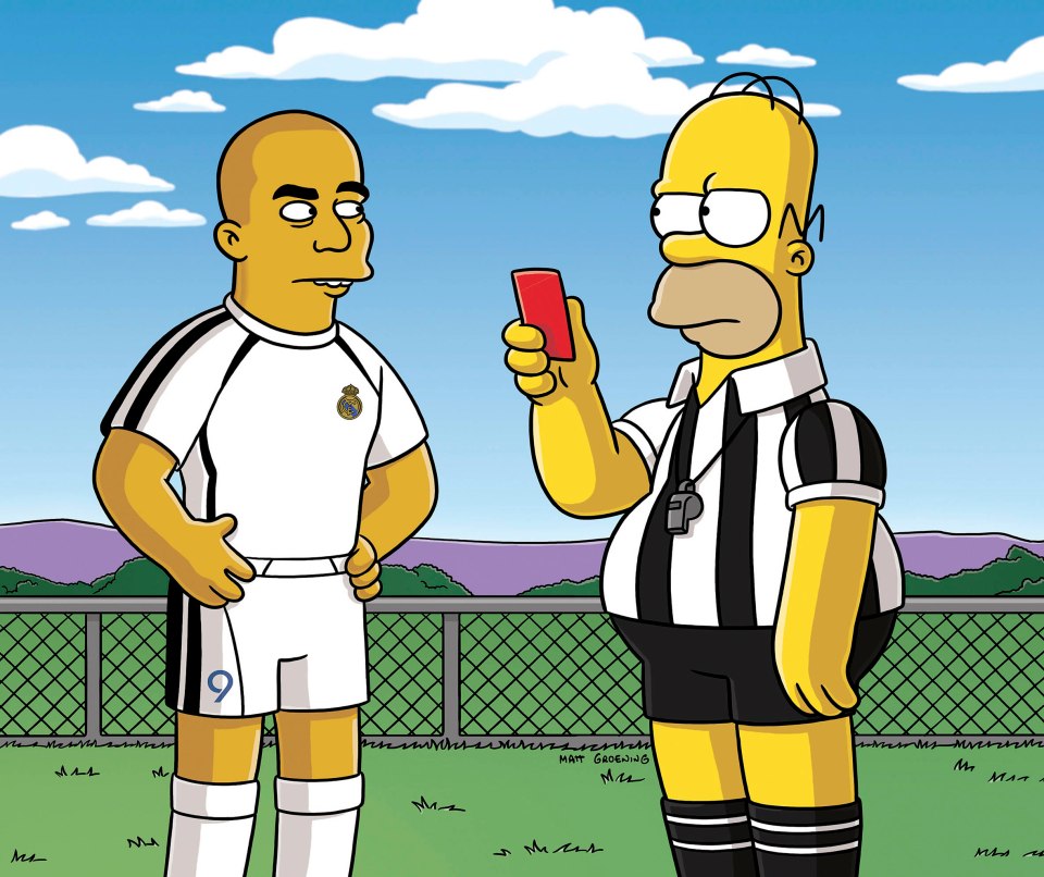 Ronaldo appeared as himself in The Simpsons