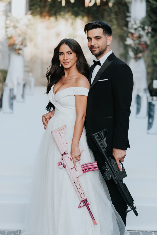 Ex-soldier Orin Julie had a gun-themed wedding to Gal Emanuel in Israel