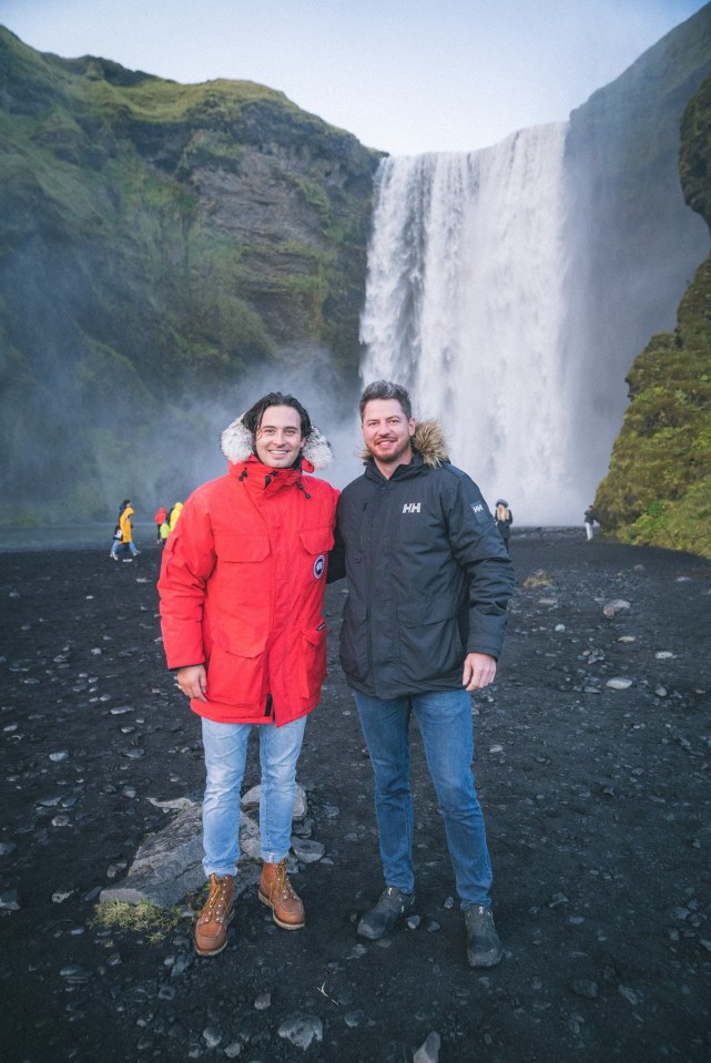 Mark, right, recently sent 50 people to Iceland