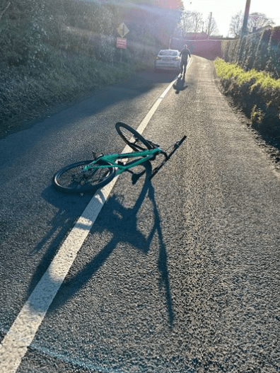 He had been riding his bike when he was hit from behind