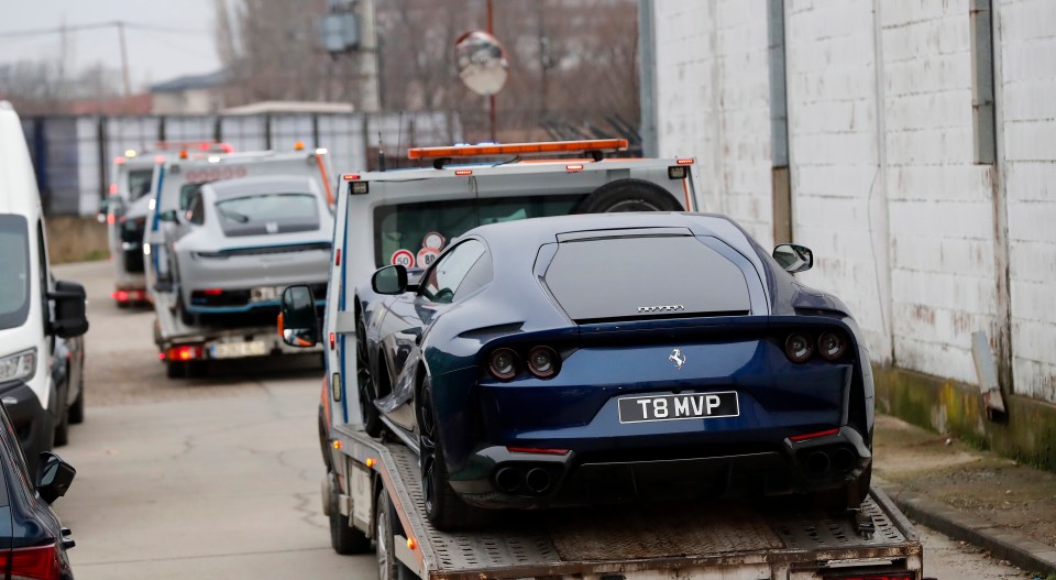 And a Ferrari is towed away by cops