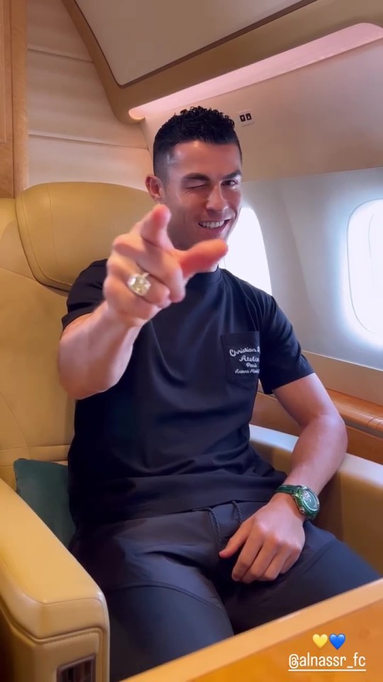 Ronaldo took to Instagram earlier as he headed off to Saudi Arabia