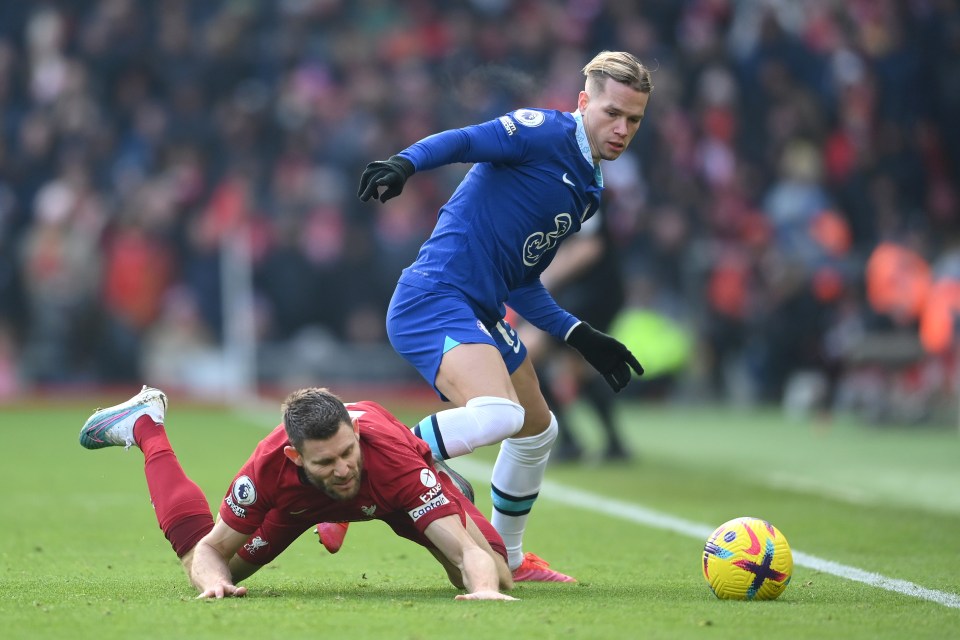 James Milner took a yellow card to try and stop the flying star