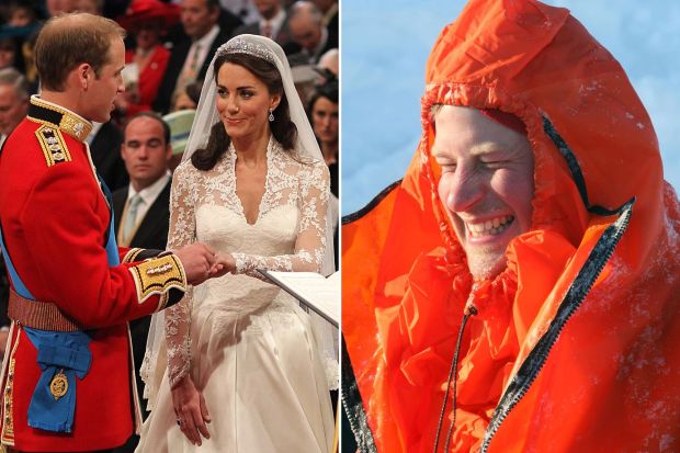 Prince Harry was suffering from frostbite on his penis while at William and Kate's wedding