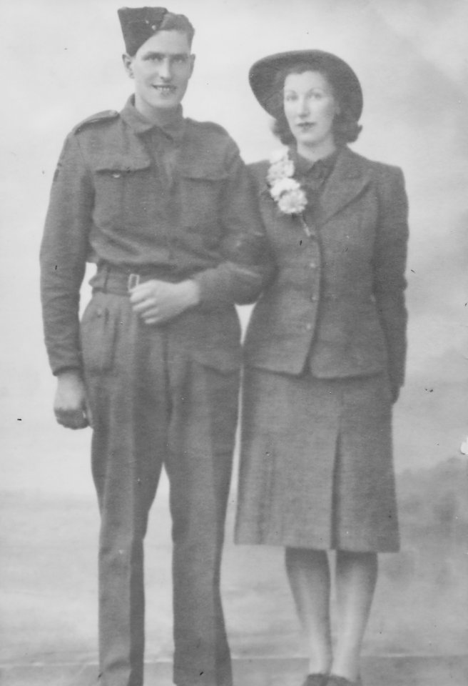 The D-Day hero pictured with his wife Violet