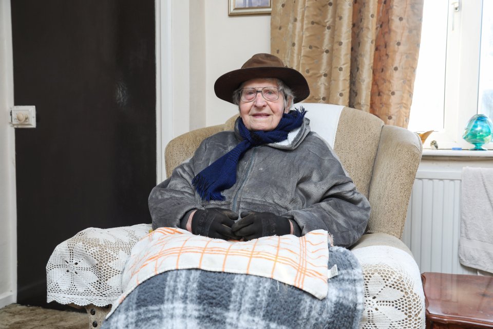 Ivor Gardner was using tea towels, oven gloves and blankets to stay warm