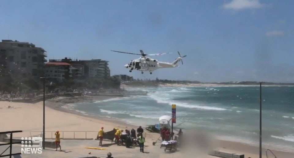 Lifesavers managed to pull some of the swimmers to safety