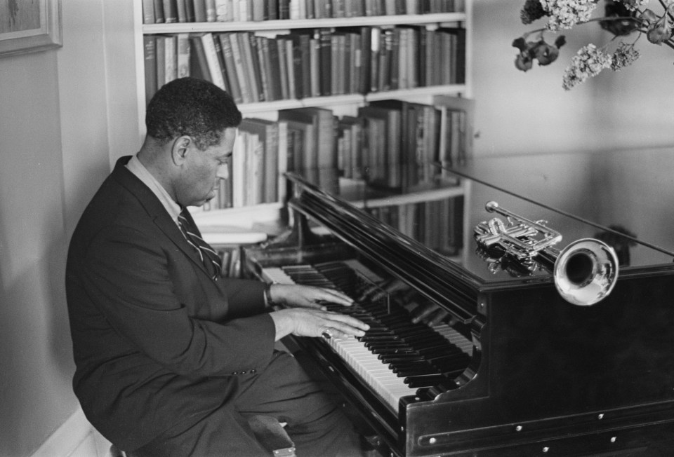 American jazz trumpeter Dizzy Gillespie played piano at Fort Belvedere at a party in June 1963