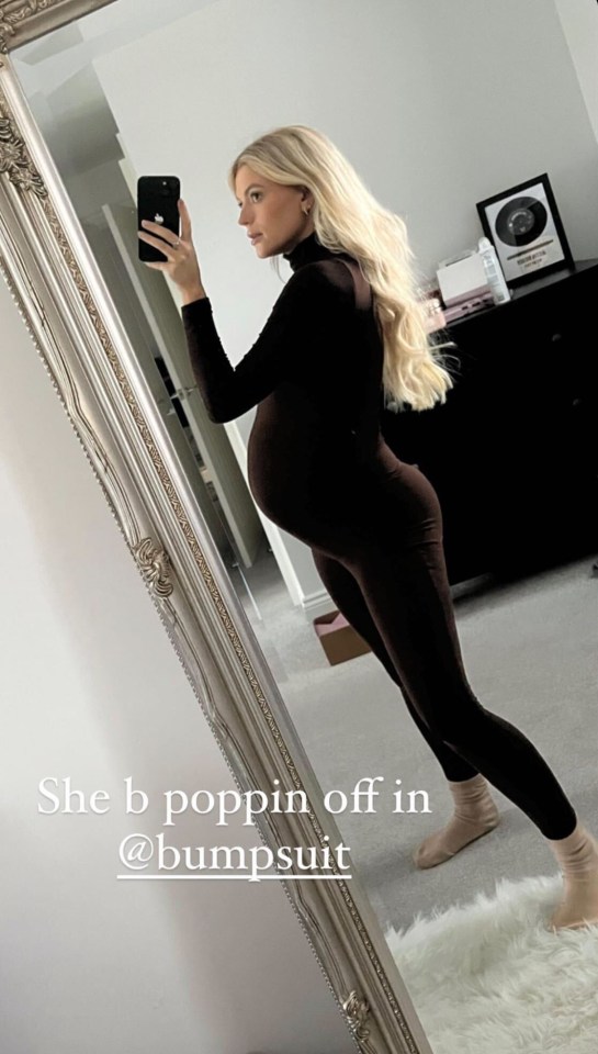 Lucy has been sharing her pregnancy online