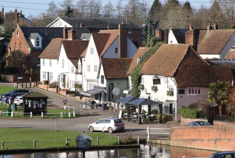 The pretty village of Finchingfield in Essex where a large prison complex may be built