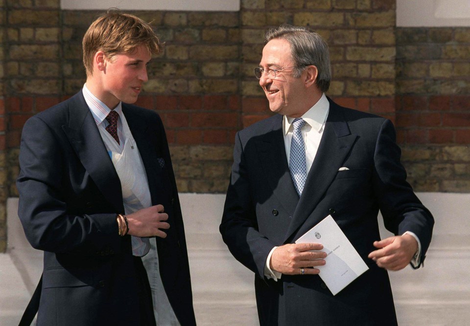 Prince William with Constantine at a christening in London