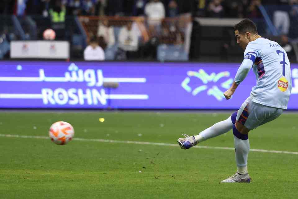 Cristiano Ronaldo fired in a penalty for his first goal