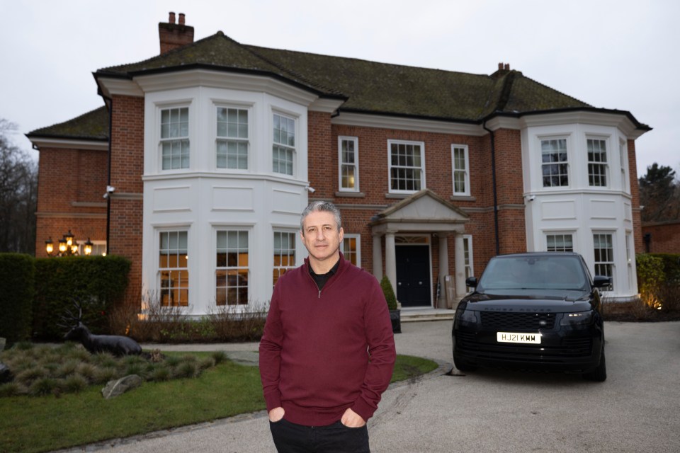 The day began in Alfie’s £6million Surrey mansion