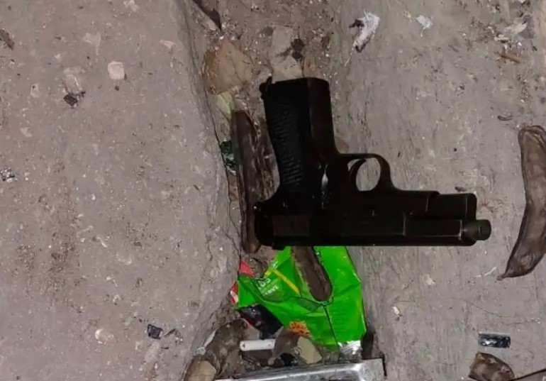 A handgun used in the attack has been seized by cops