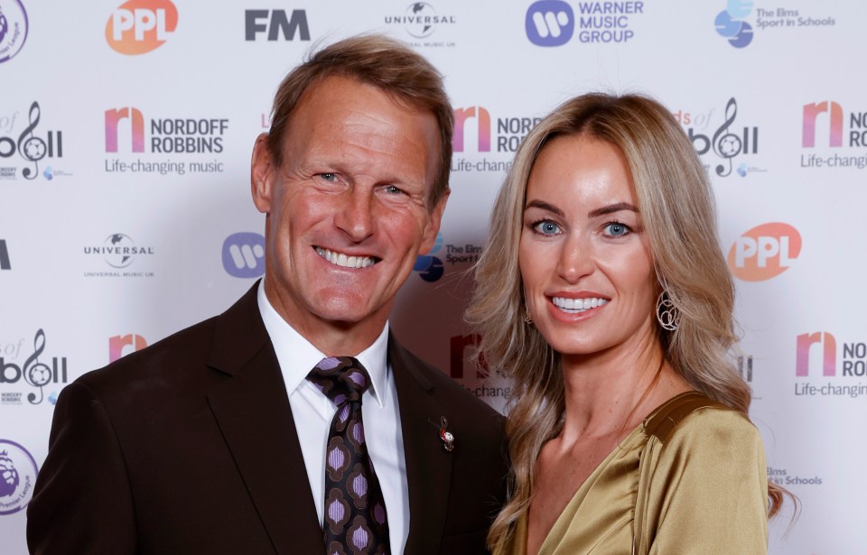 Teddy Sheringham and Kristina Andrioti together at an event in 2022