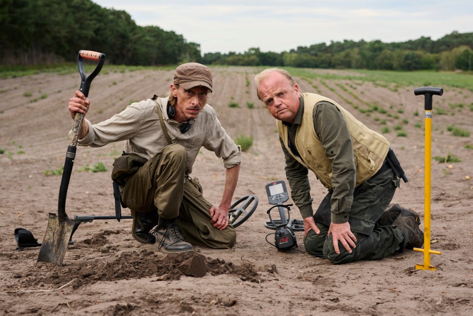 Mackenzie Crook, left, and Toby Jones, played detectorists in the hit BBC show