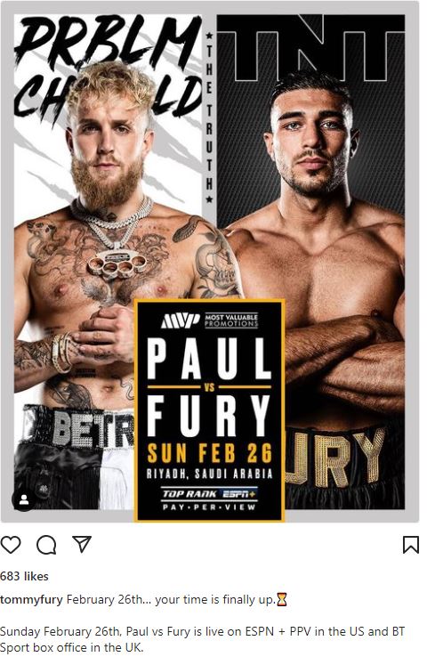 A fight between Jake and Tommy has been confirmed for next month