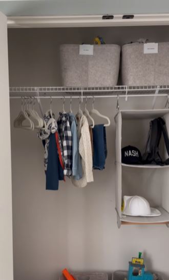 Even the tot's wardrobe is minimalists