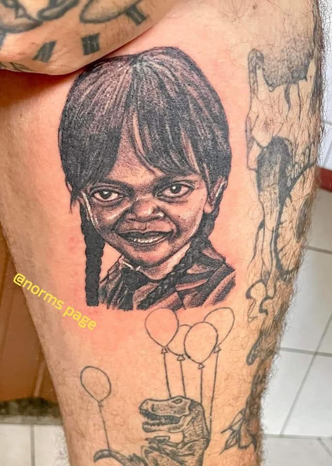 A Wednesday fan decided to get her face tattooed - but not everyone is convinced it was a good idea