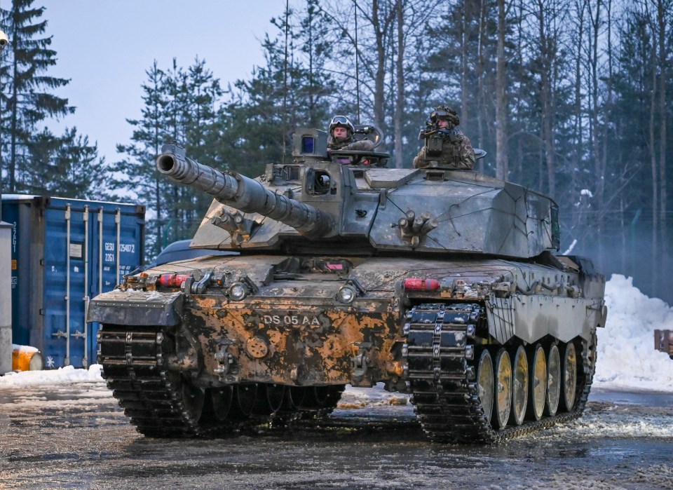 The fearsome Challenger 2s are protected by world-beating Chobham armour