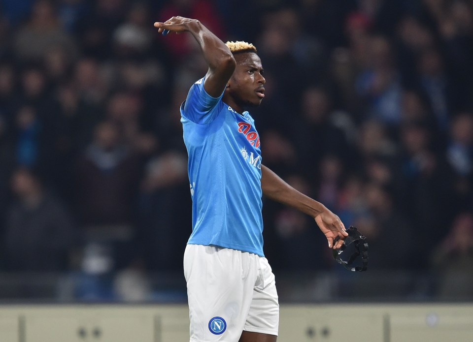 Victor Osimhen was in the thick of it as Napoli thumped Juventus