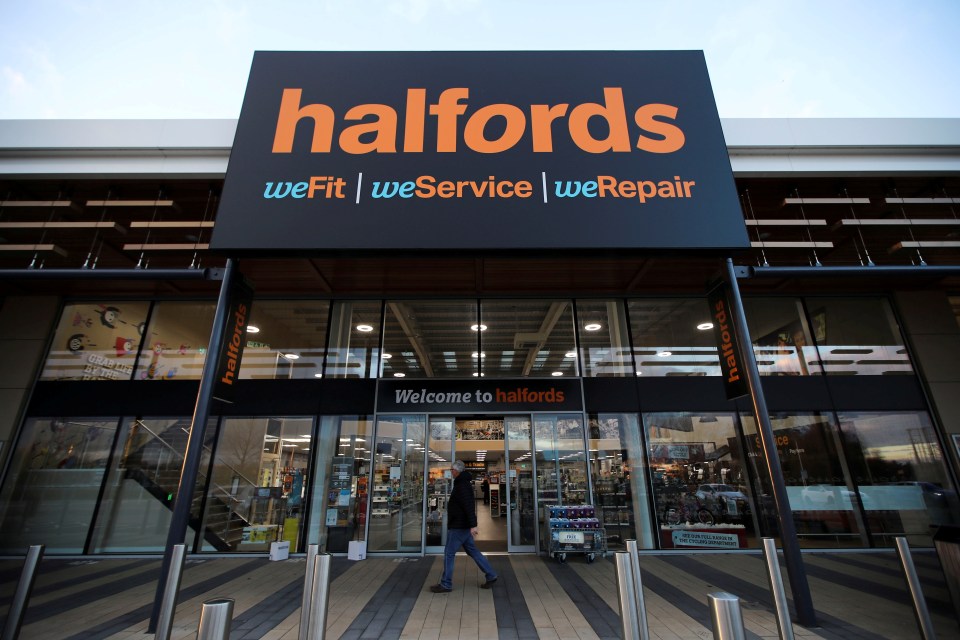 Halfords is to close three stores this year