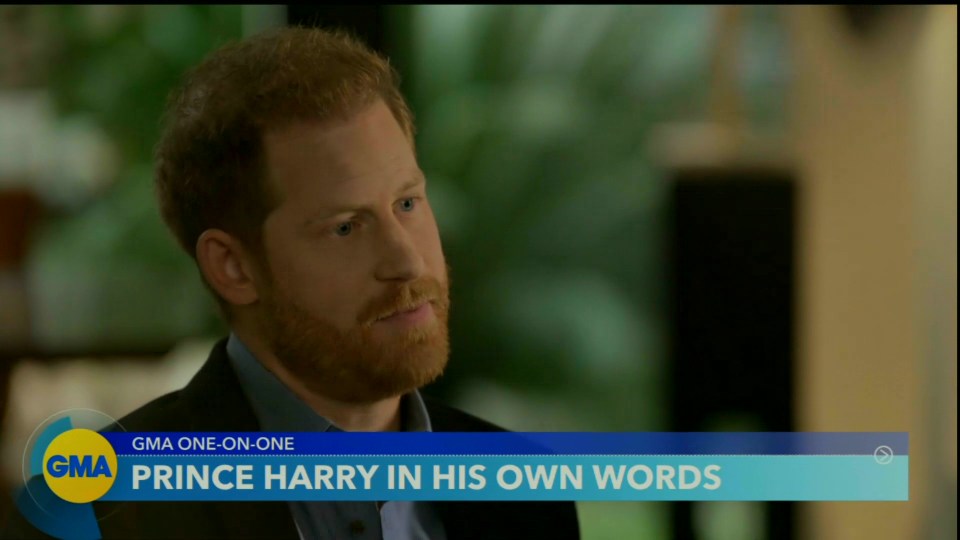 According to body language expert Judi James, Harry grew defensive at the mention of his late grandmother's name