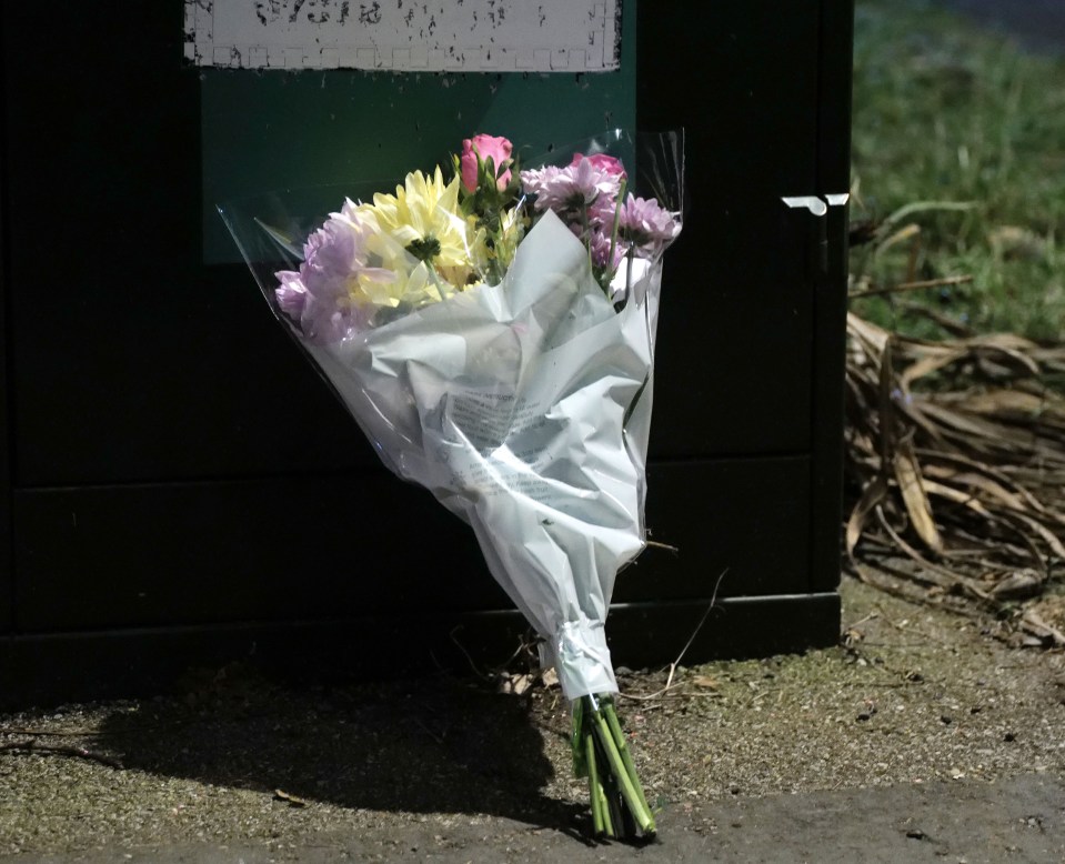 Tributes were left at the scene in Milton Keynes