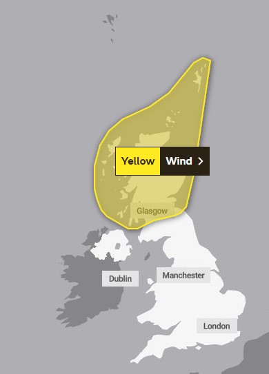 Yellow weather warnings for "danger to life" gales have been issued