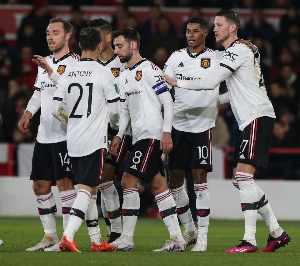 Manchester United saw off Nottingham Forest with ease in the first leg of their Carabao Cup semi-final