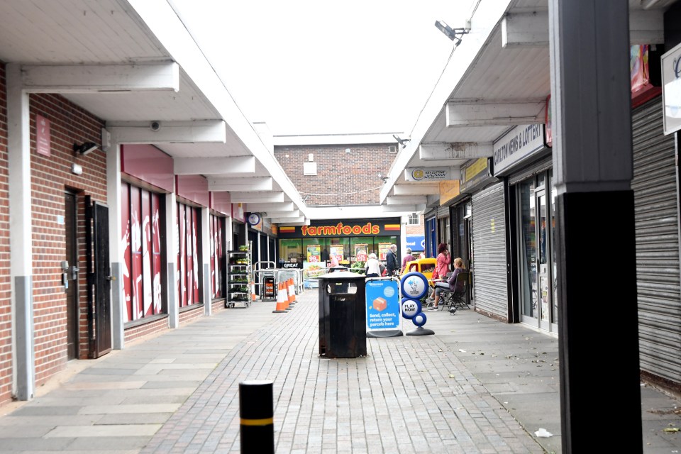 Boarded-up shops at the Carlton Square 'ghost town' in Nottinghamshire