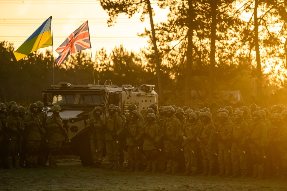 Ukrainian troops training in Kent mark the bitter milestone