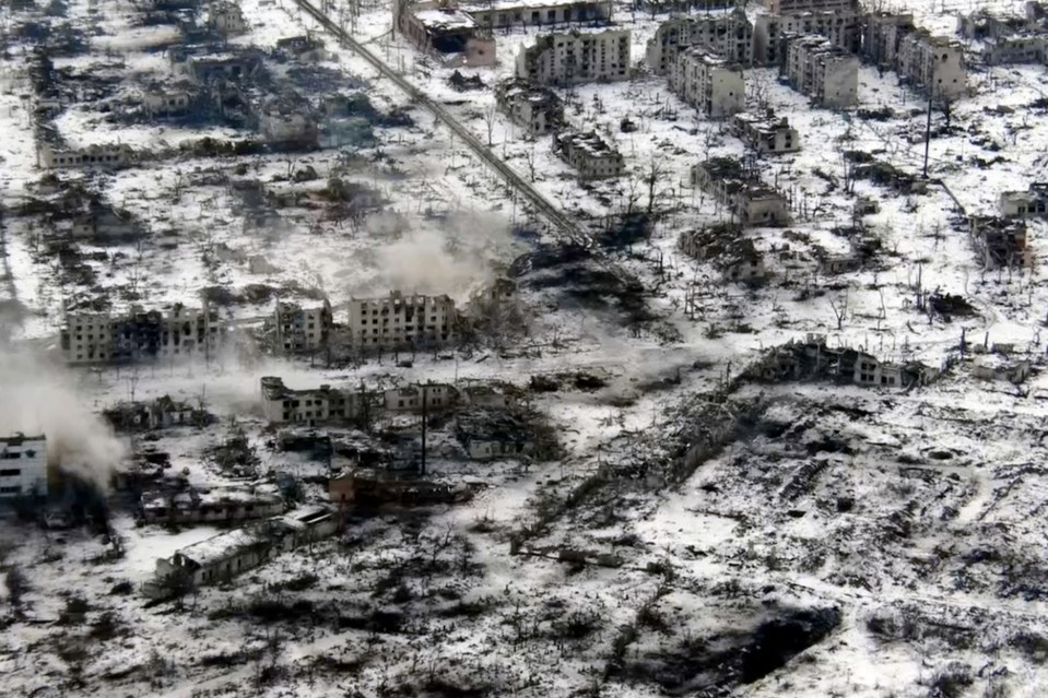 The city is one of the many places in Ukraine looked utterly devastated