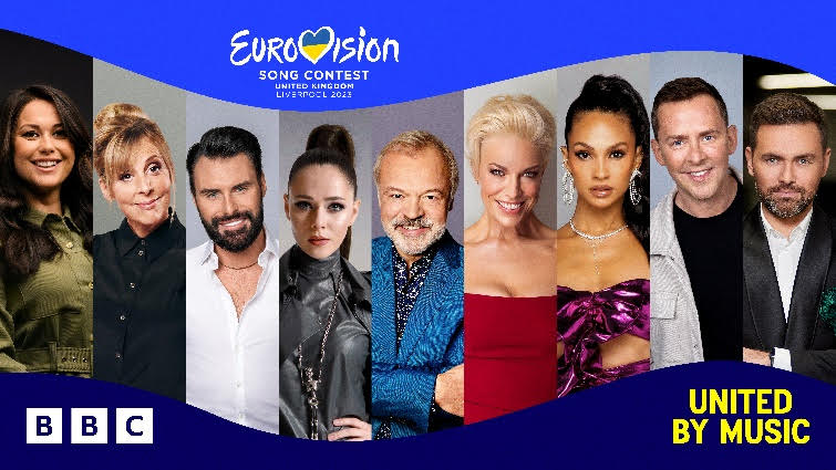 The line-up includes Graham Norton, Julia Sanina, Hannah Waddingham, Alesha Dixon, Timur Miroshnychenko, Sam Quek, Mel Giedroyc, Scott Mills, Rylan and Claire Sweeney