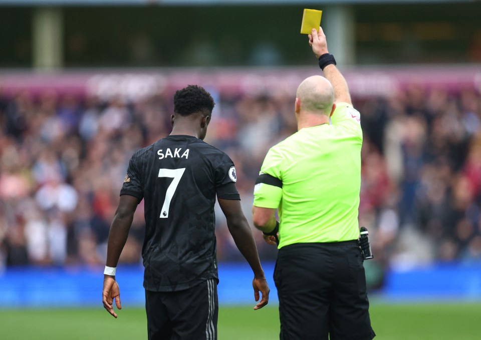 He picked up a yellow card for his reaction to being fouled against Aston Villa