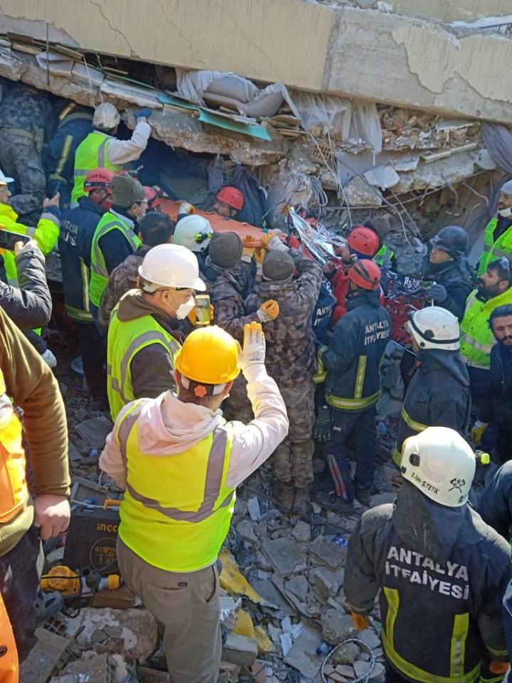 Rescue teams continue to search for survivors in the rubble