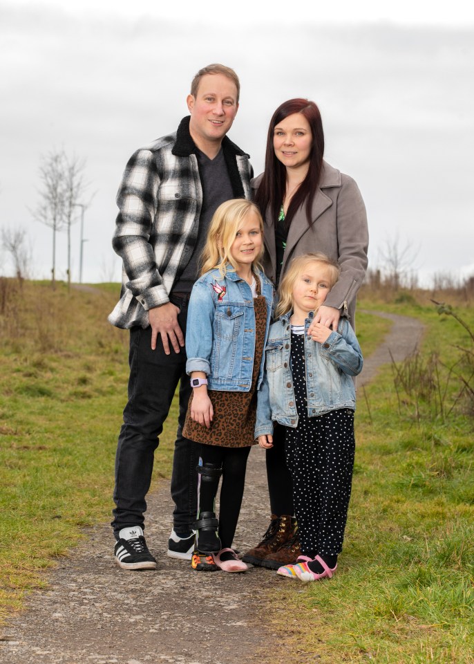 Brave Grace, 7, was born with her right leg 4ins shorter than her left