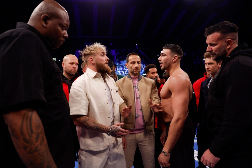 Jake Paul and Tommy Fury ahead of their fight