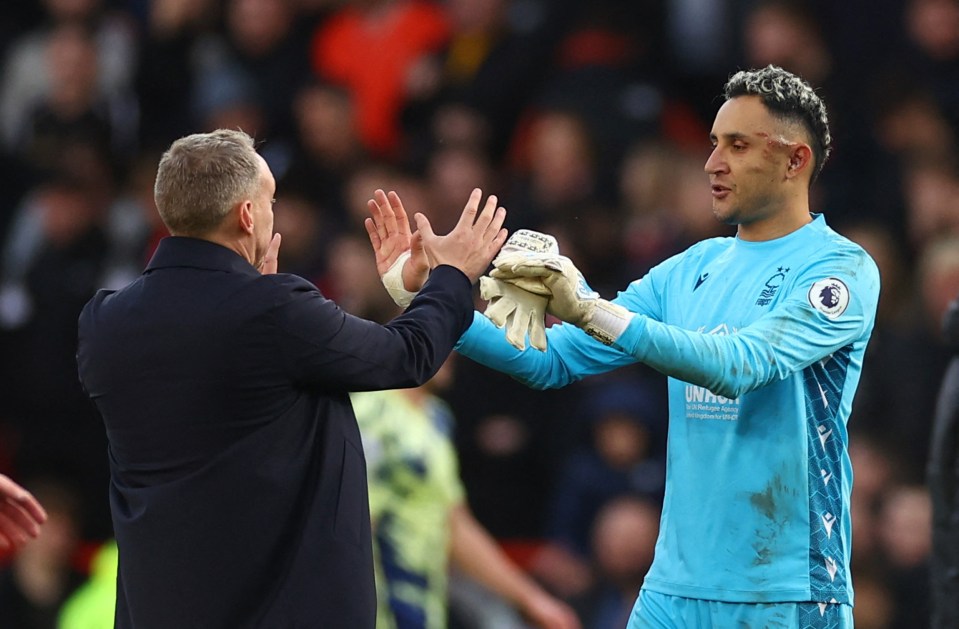 Keylor Navas made his Forest debut after arriving from PSG